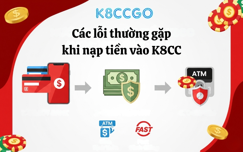 Các lỗi thường gặp khi nạp tiền vào K8CC