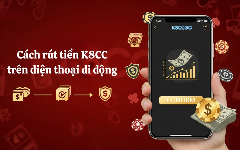 Cách rút tiền K8CC trên điện thoại di động